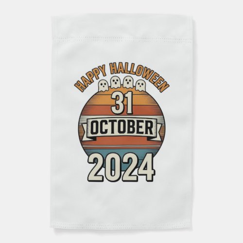 Happy Halloween 31 October Vintage Ghost Design_1 Garden Flag