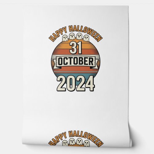 Happy Halloween 31 October Vintage Ghost Design_1 Wallpaper
