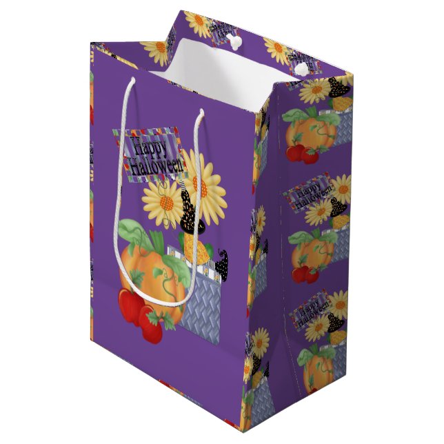 Happy Halloween 3  Medium Gift Bag (Front Angled)