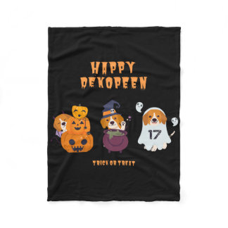 Happy Halloween 3 Patterns  Fleece Blanket