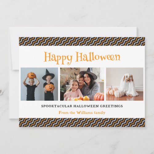 Happy Halloween 3 Photo  Holiday Card