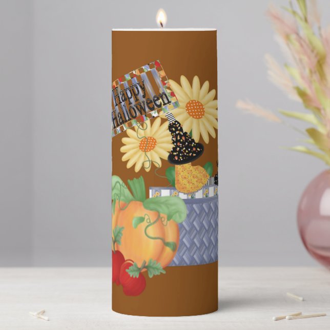 Happy Halloween 3 Pillar Candle (In Situ)