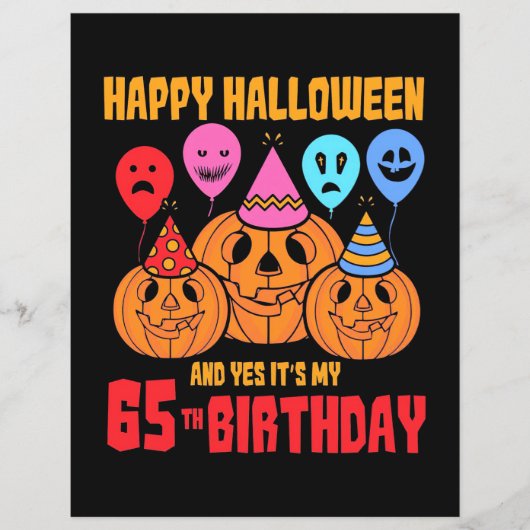 Happy Halloween 65th Birthday (Front)
