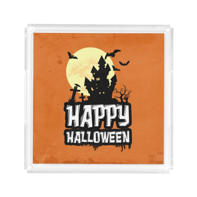 Happy Halloween Acrylic Tray (Front)