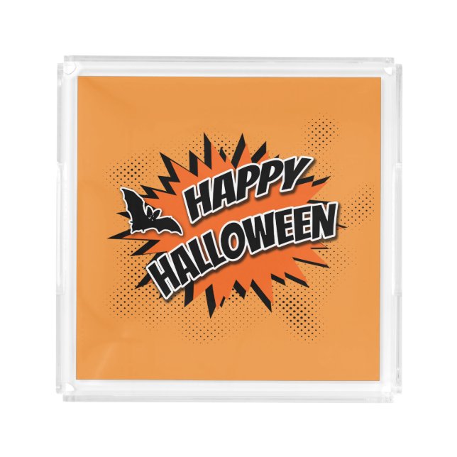 Happy Halloween Acrylic Tray (Front)