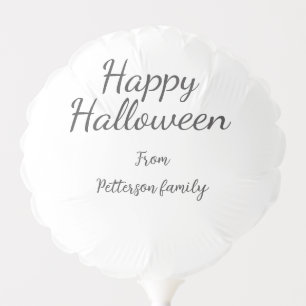 Happy Halloween add family name calligraphy modern Balloon