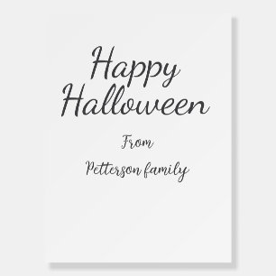 Happy Halloween add family name calligraphy modern Foam Board