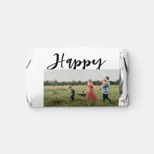 Happy Halloween add family name photo black simple Hershey's Miniatures