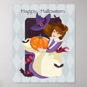Happy Halloween Alice in Wonderland Poster