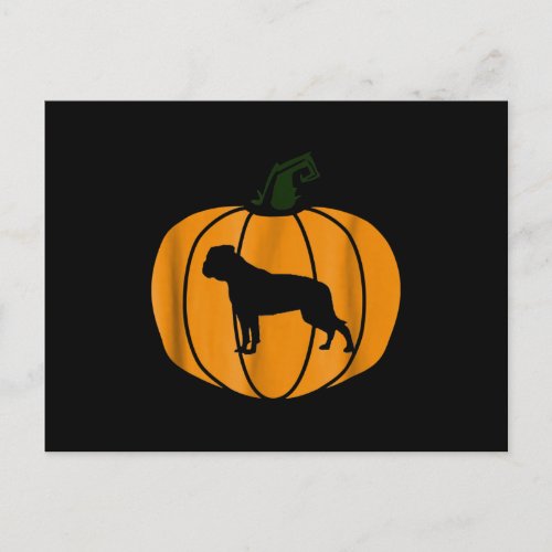 Happy Halloween American Bulldog Pumpkin Dog Holiday Postcard