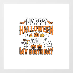 Happy Halloween And My Birthday Vintage Design_1 Floor Decals