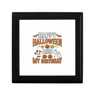 Happy Halloween And My Birthday Vintage Design_1 Gift Box