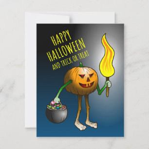Happy Halloween and Trick or Treat Card