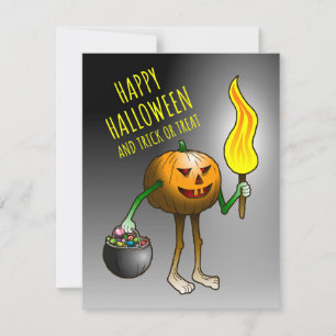 Happy Halloween and Trick or Treat Card