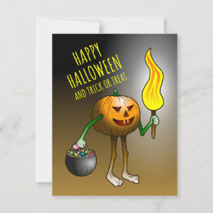 Happy Halloween and Trick or Treat Note Card