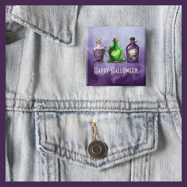 Happy Halloween Apothecary Jar Button (Creator Uploaded)
