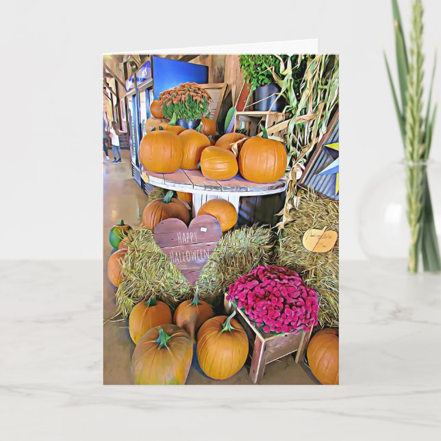 Happy Halloween Autumn Blessings Card (Front)