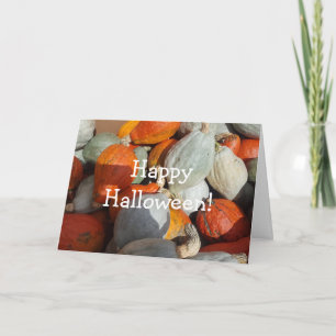 Happy Halloween Autumn Blessings Pumpkins Card