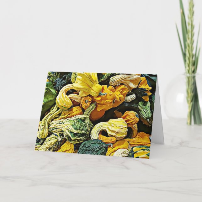 Happy Halloween Autumn Blessings Pumpkins Card (Front)