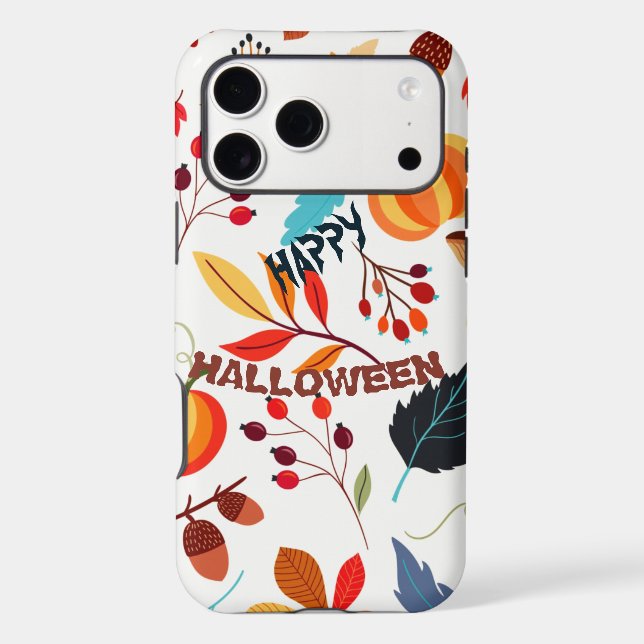 Happy Halloween Autumn Pumpkin Pattern  Case-Mate iPhone Case (Back)