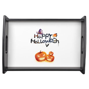 Happy Halloween Autumn Pumpkin Pot Serving Tray