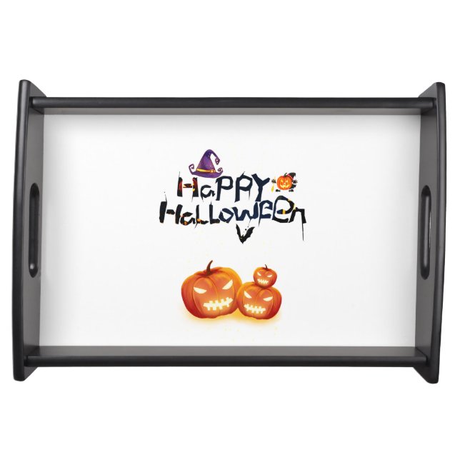 Happy Halloween Autumn Pumpkin Pot Serving Tray (Front)