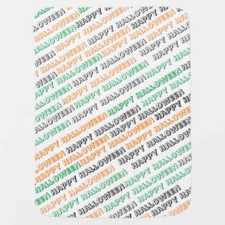 Happy Halloween Baby Blanket Black, Green, Orange