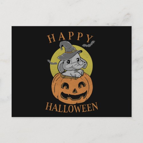 Happy Halloween Baby Elephant Postcard