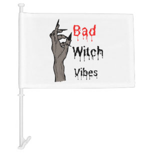 Happy halloween Bad Witch Vibes halloween Car Flag