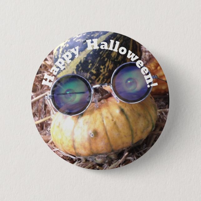 "Happy Halloween!" Badge Button (Front)