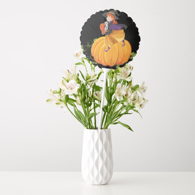 happy Halloween Balloons, Pumpkin Balloon (Vase)