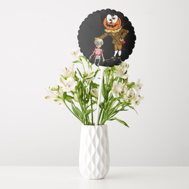 Happy Halloween Balloons, Pumpkin Balloon (Vase)