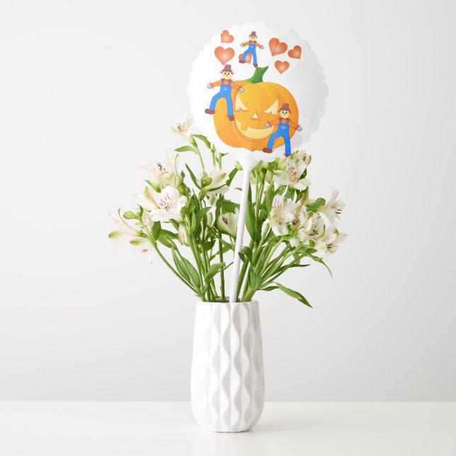 Happy Halloween Balloons, Pumpkin Balloon (Vase)