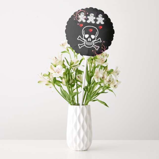 Happy Halloween Balloons, Skull Balloon (Vase)
