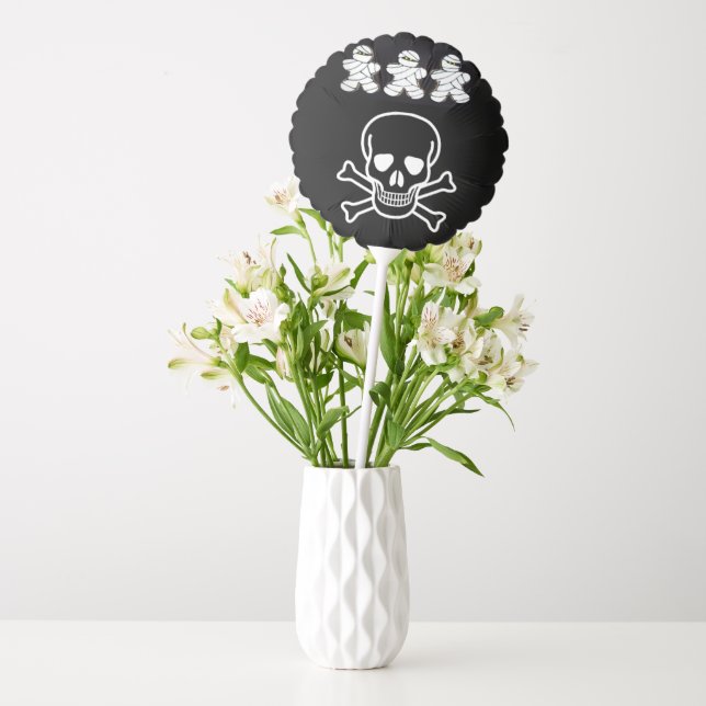 Happy Halloween Balloons, Skull Balloon (Vase)
