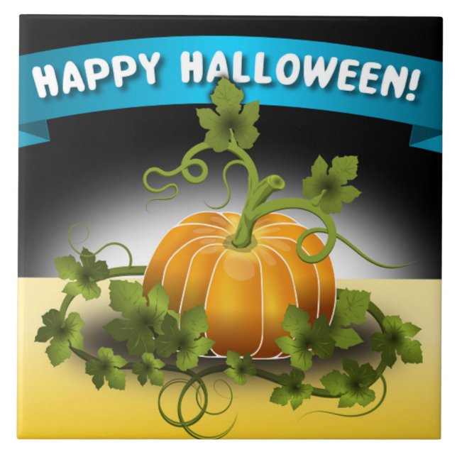 'HAPPY HALLOWEEN"  BANNER TILE (Front)