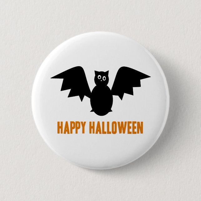 Happy Halloween Bat Button (Front)