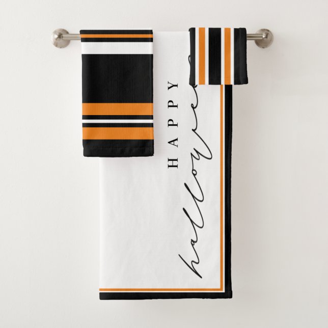 Happy Halloween Bathroom Towel Set (Insitu)