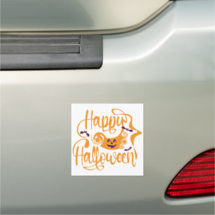 Happy Halloween bats  jack o lantern Car Magnet