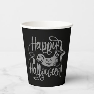 Happy Halloween bats jack o lantern Paper Cups