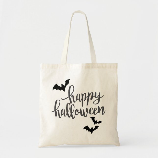 Happy Halloween Bats Tote Bag (Front)