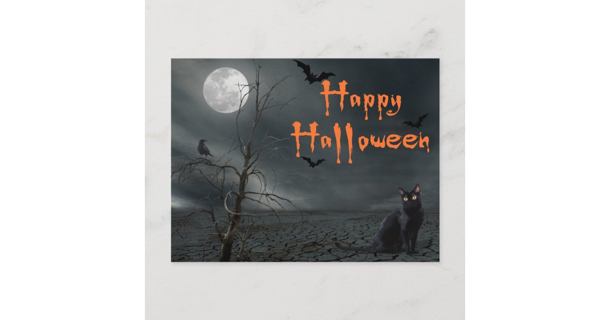 Happy Halloween Batty Postcard | Zazzle