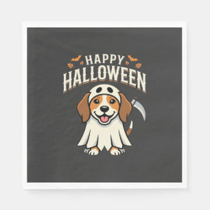 Happy Halloween Beagle Dog Design_1 Napkins