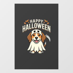 Happy Halloween Beagle Dog Design_1 Window Cling
