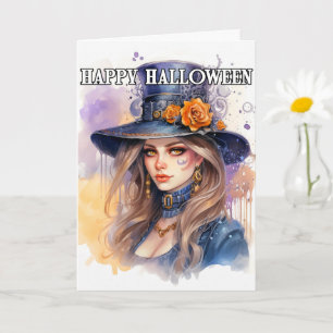 Happy Halloween   Beautiful Majestic Witch Card
