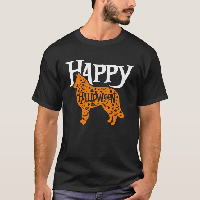 Happy Halloween Belgian Tervuren T-Shirt (Front)