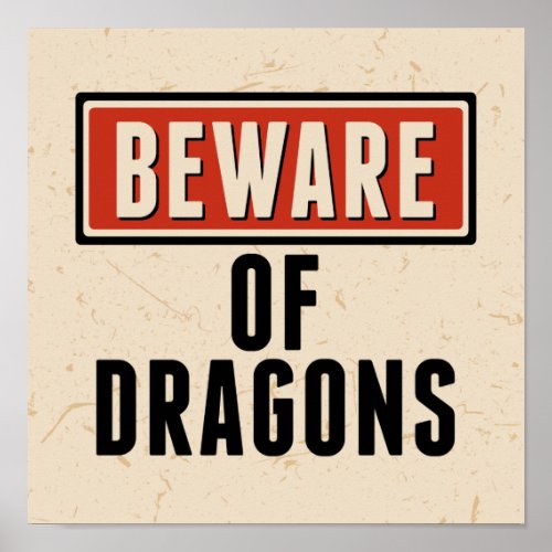 Happy Halloween  Beware of Dragons Poster