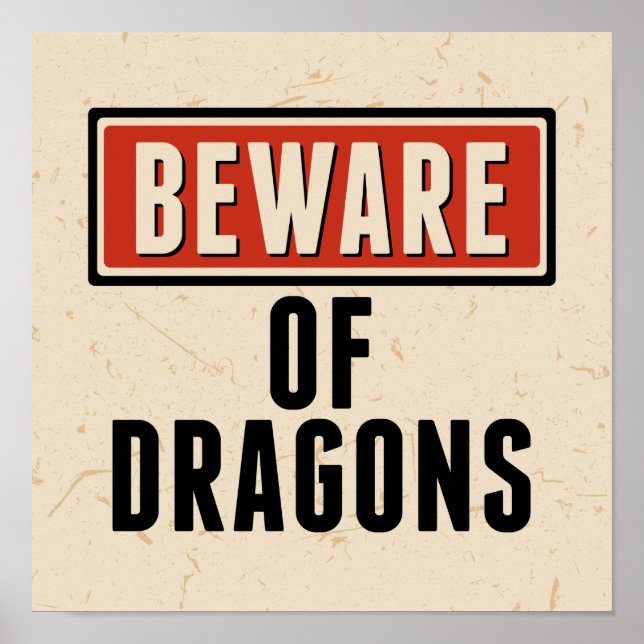 Happy Halloween | Beware of Dragons Poster (Front)