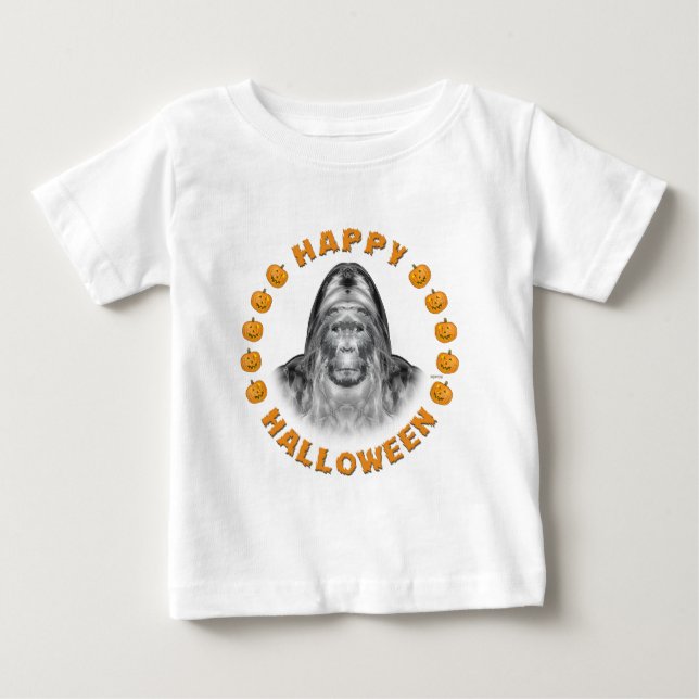 Happy Halloween Bigfoot Baby T-Shirt (Front)