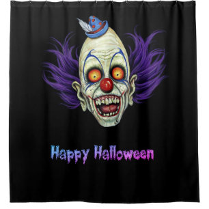 Happy Halloween Bimbe The Scary Clown Shower Curtain